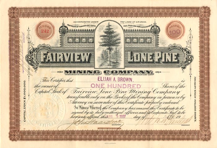 Fairview Lone Pine Mining Co.